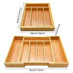 Expandable wooden cutlery organiser 
big size - Image 2