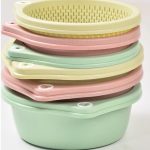 plastic draining basket with bowl 2 in 1 - Image 2
