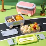 Car lunch plate with bottle