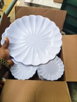 8022 Melamine white flat plate X3PCS - Image 2